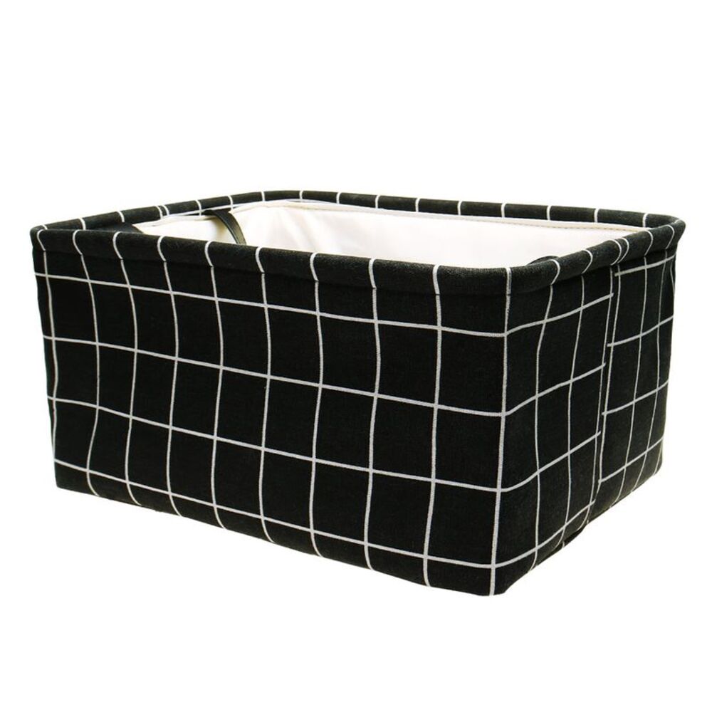 Foldable Storage Baskets with Handles Storage Bins Clothes Organizers Black